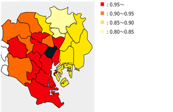 東京23区エリア別の特徴的な地価推移傾向 Data Hri Journal 住宅 不動産総合研究所 Housing Real Estate Institute Hri